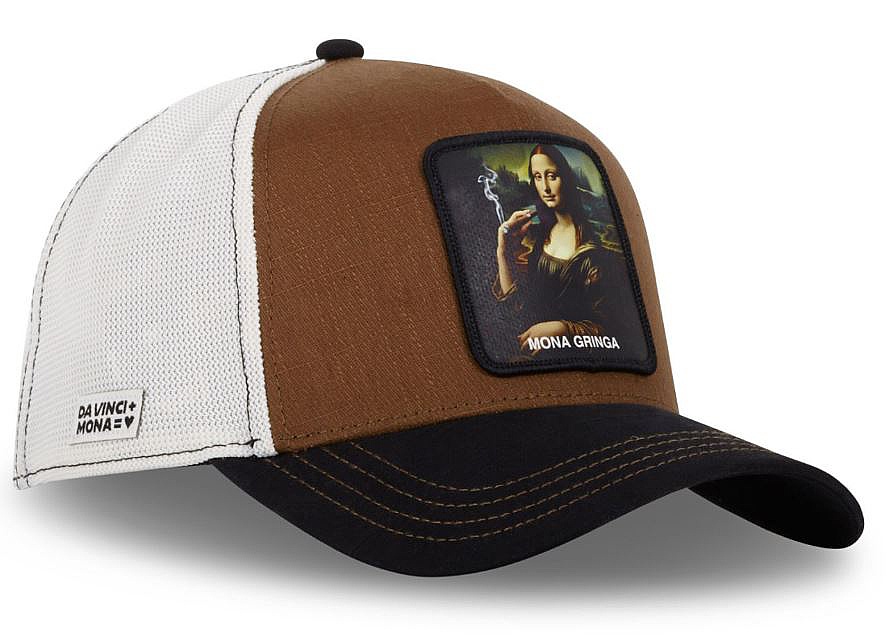 cap Capslab Effect Bamboo Finitions Premium Mona Trucker - Mona Gringa/Black/Brown - men´s