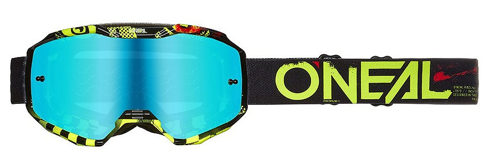 des lunettes O'Neal B-10 Attack - Black/Neon Yellow/Radium Blue