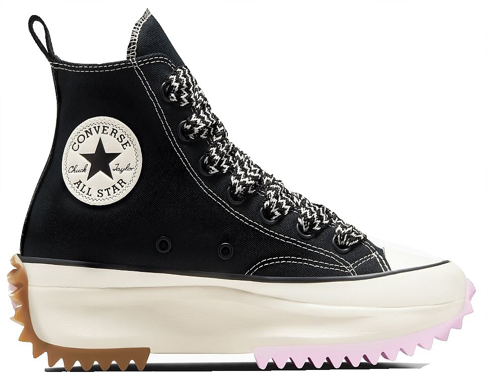 chaussures Converse Run Star Hike Platform Canvas Hi - A10435/Black/Pink Foam/Egret