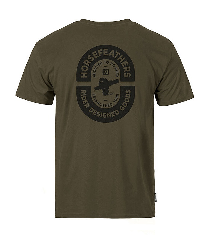 tričko Horsefeathers Powder Badge II - Burnt Olive