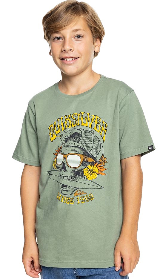 tričko Quiksilver Qs Skull 69 - GLW0/Sea Spray