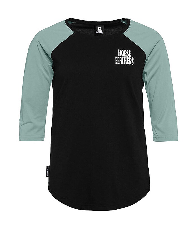 T-shirt Horsefeathers Ain Raglan - Black/Blue Haze - women´s