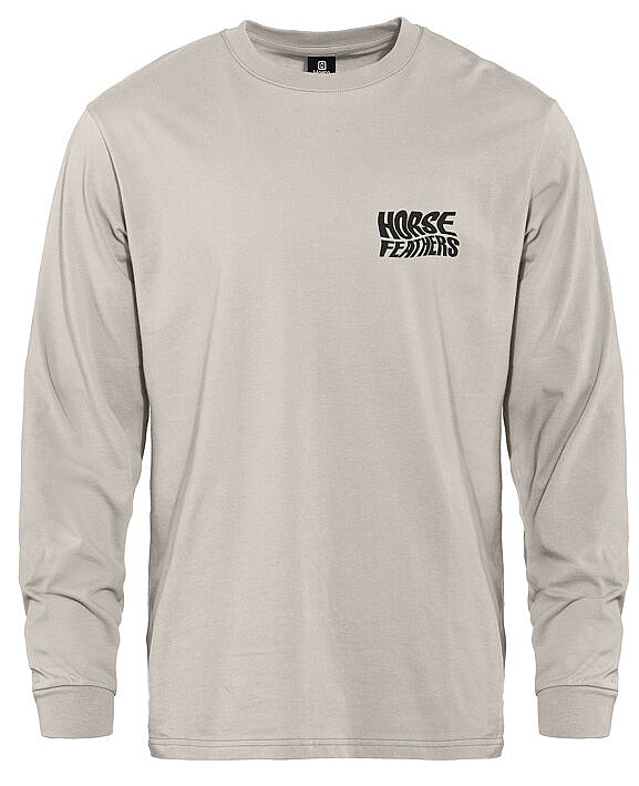 T-shirt Horsefeathers Distort LS - Cement - men´s