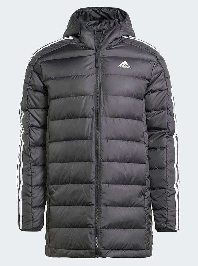 bunda adidas Performance Essentials 3 Stripes Down Hooded - Black
