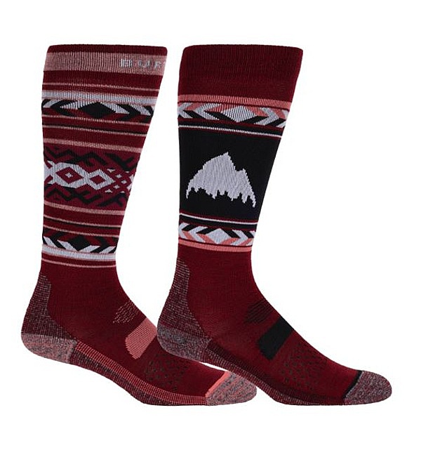 chaussettes Burton Performance Lightweight 2 Pack - Deep Red - women´s