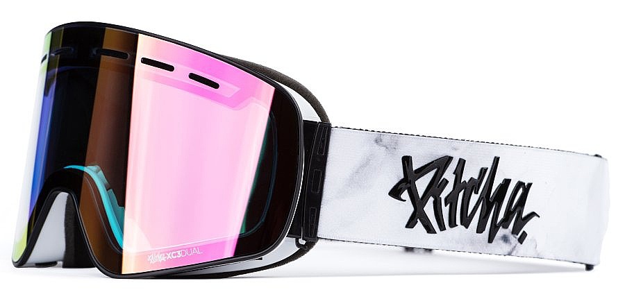 masque de ski  Pitcha XC3 - Smoke White/Clear Pink Mirror