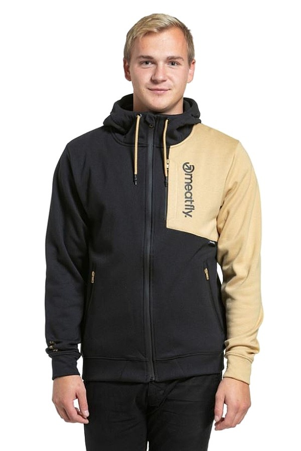 sweat-shirt Meatfly Lightyear Zip - Light Brown/Black - men´s
