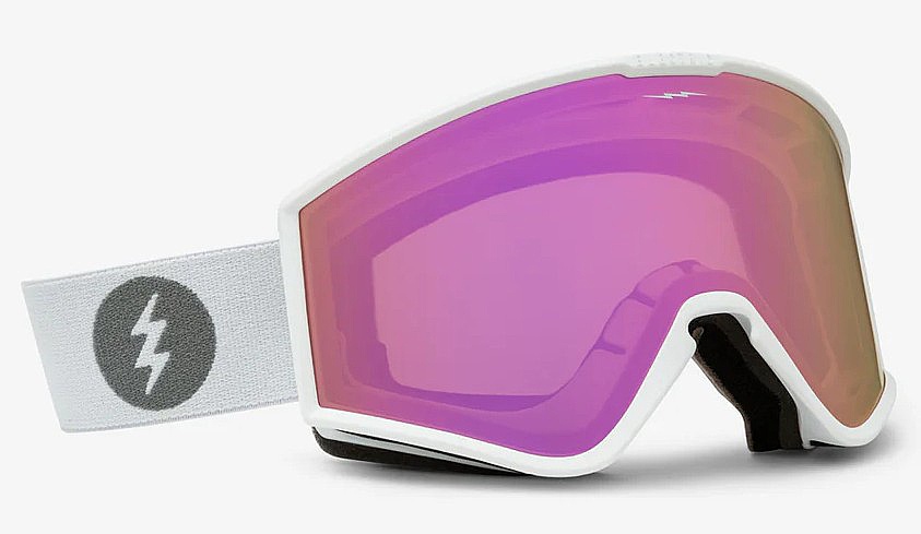 masque de ski  Electric EK1.S - Matte White/Black Dark Grey/Pink Chrome