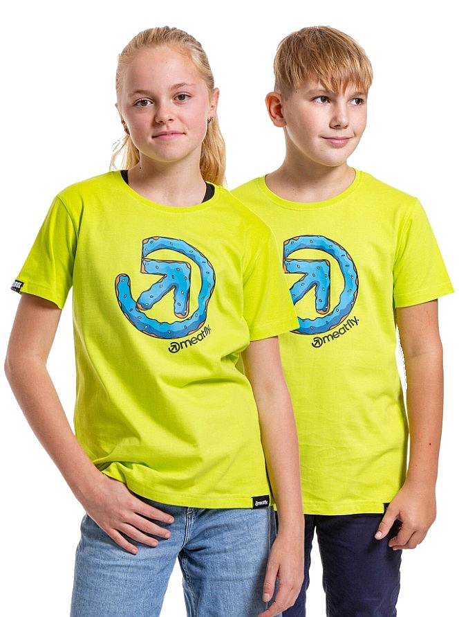 T-shirt Meatfly Donut - Safety Yellow - unisex junior