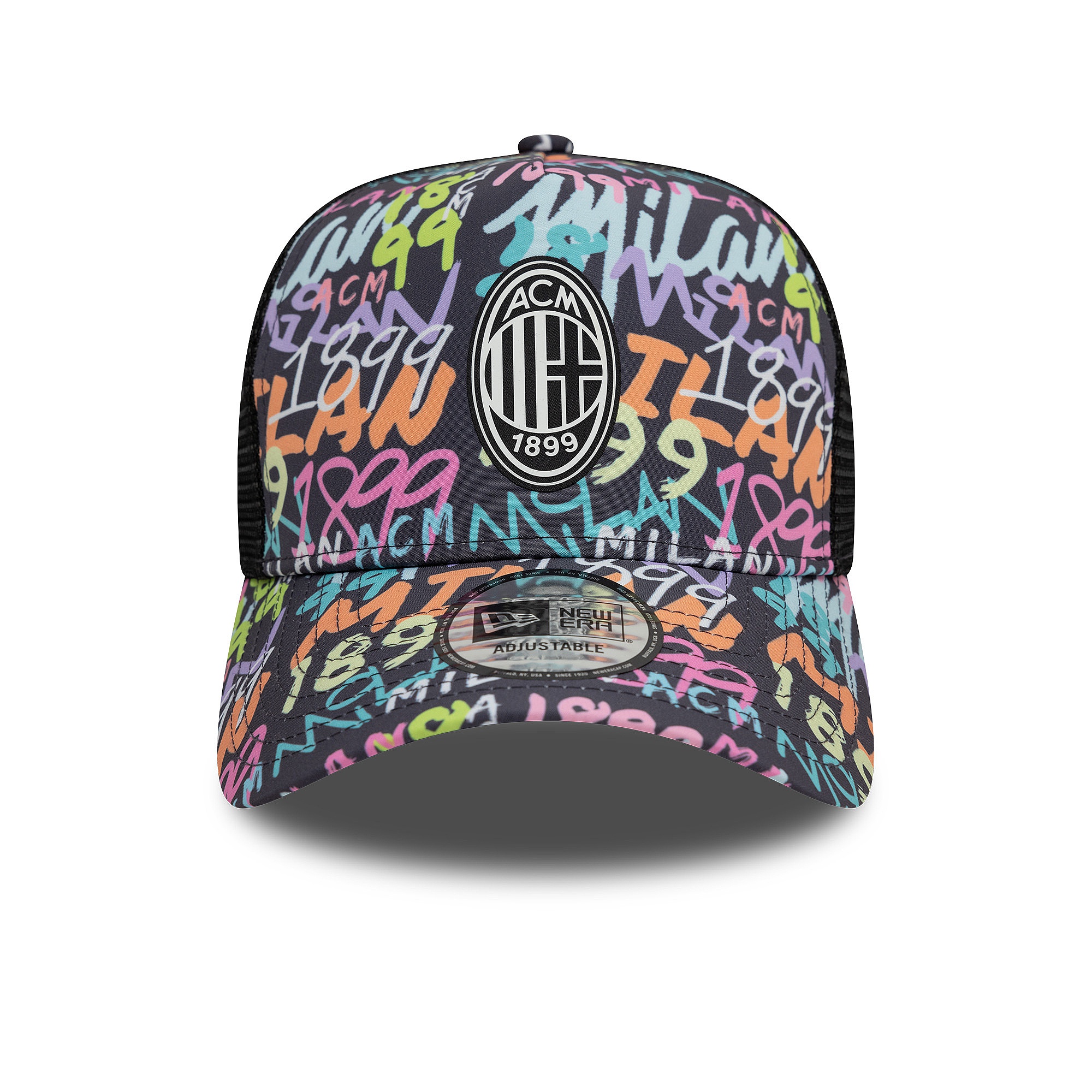 casquette New Era 9FO Aframe Grafiti Trucker AC Milan - Black - men´s
