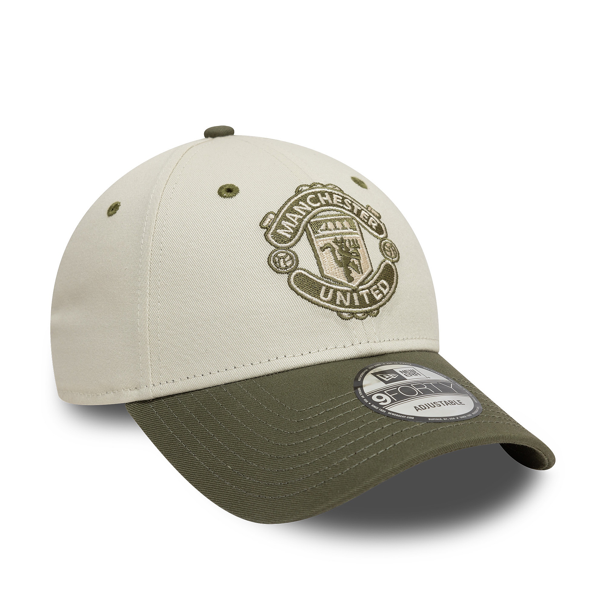šiltovka New Era 9FO Contrast Visor FC Manchester United - Ivory/New Olive