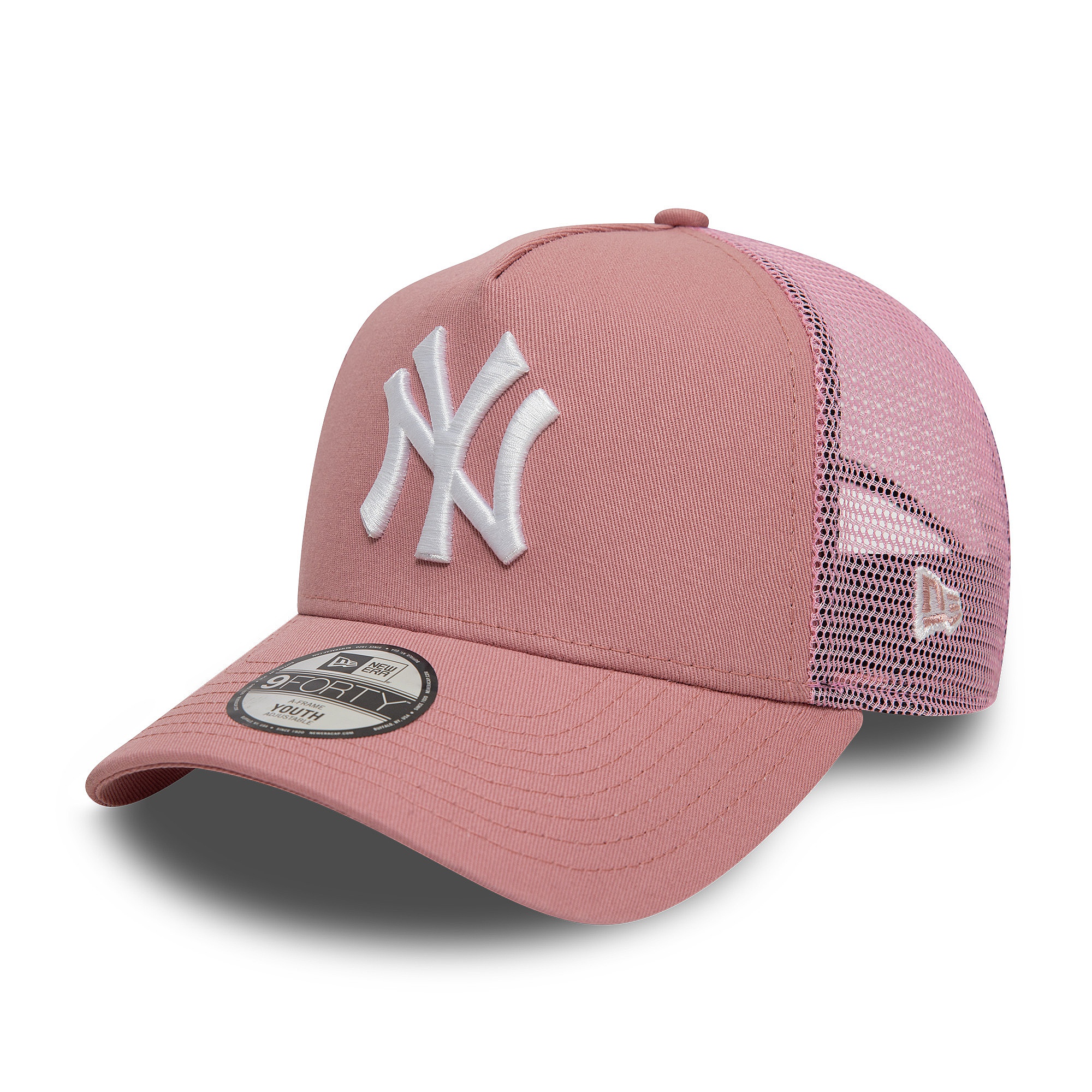 detská šiltovka New Era 9FO AF LeagueTrucker MLB New York Yankees Youth - Coral Pink/White