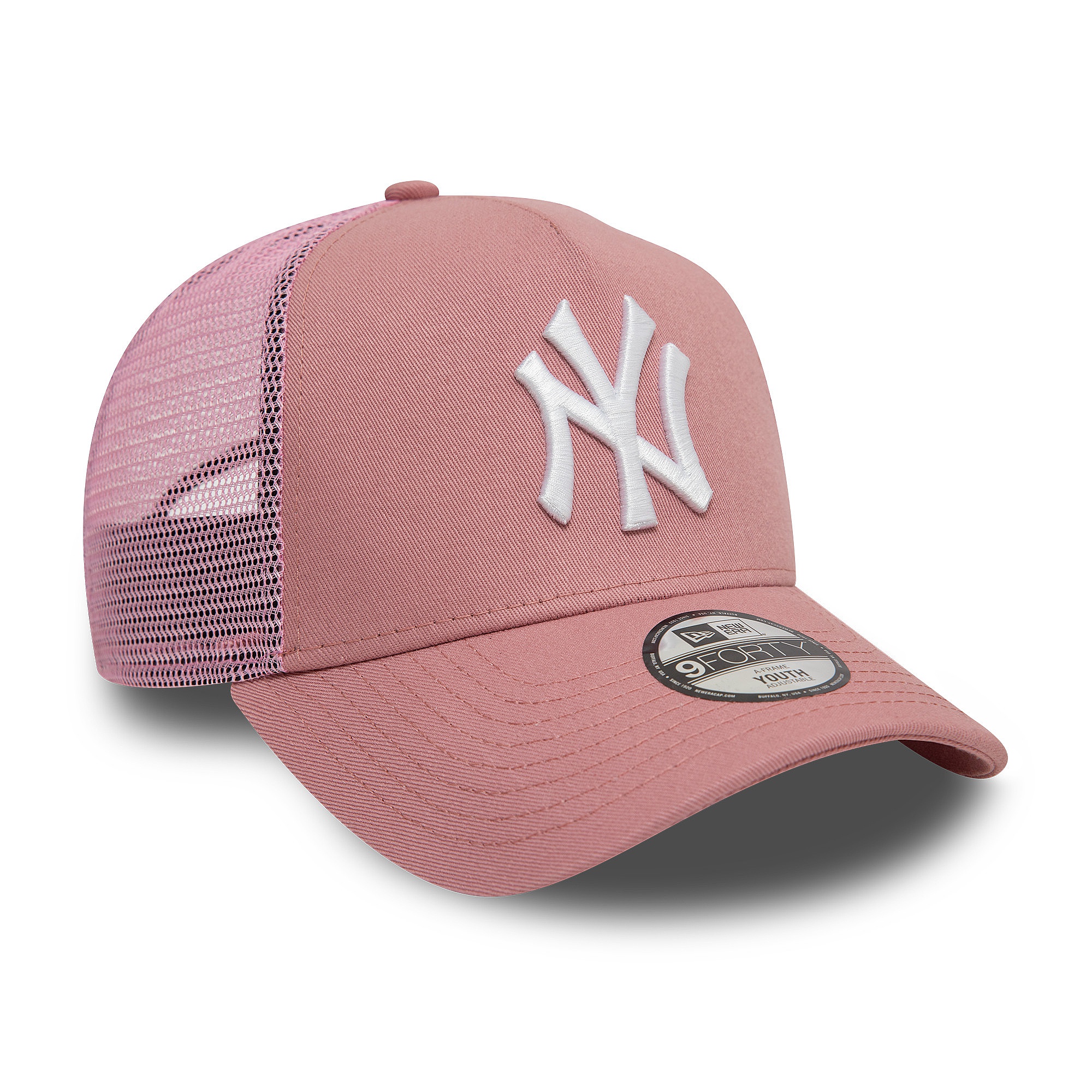 detská šiltovka New Era 9FO AF LeagueTrucker MLB New York Yankees Youth - Coral Pink/White