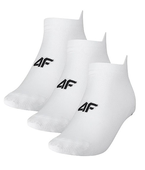 chaussettes 4F 4FWMM00UFSOF202 3 Pack - 10S/White - women´s