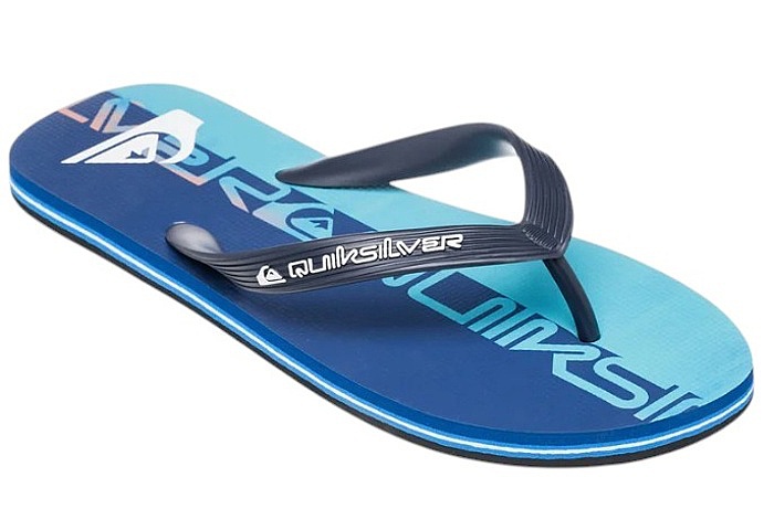 japonki Quiksilver Molokai Art 25 - BQV8/Nebulas Blue Wordblock