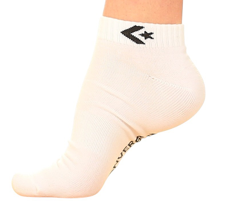 ponožky Converse Star Chevron Double Stripe Long Crew 3 Pack - E746W/White