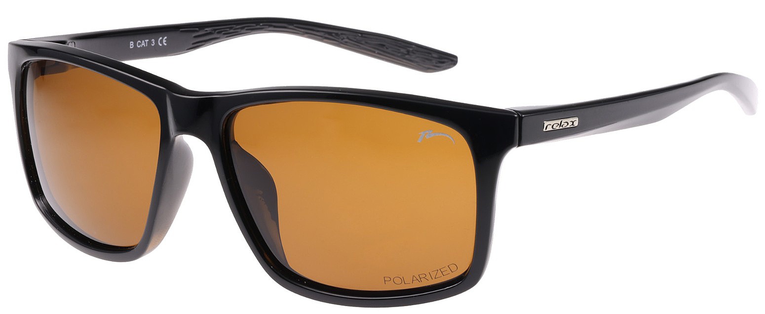 des lunettes Relax James - R1155A/Gloss Black/Brown/Polarized - men´s