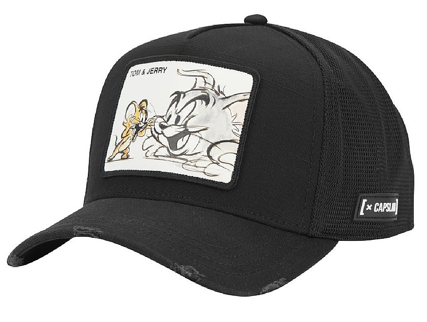 cap Capslab Tom and Jerry Premium Trucker - Black/Black - men´s