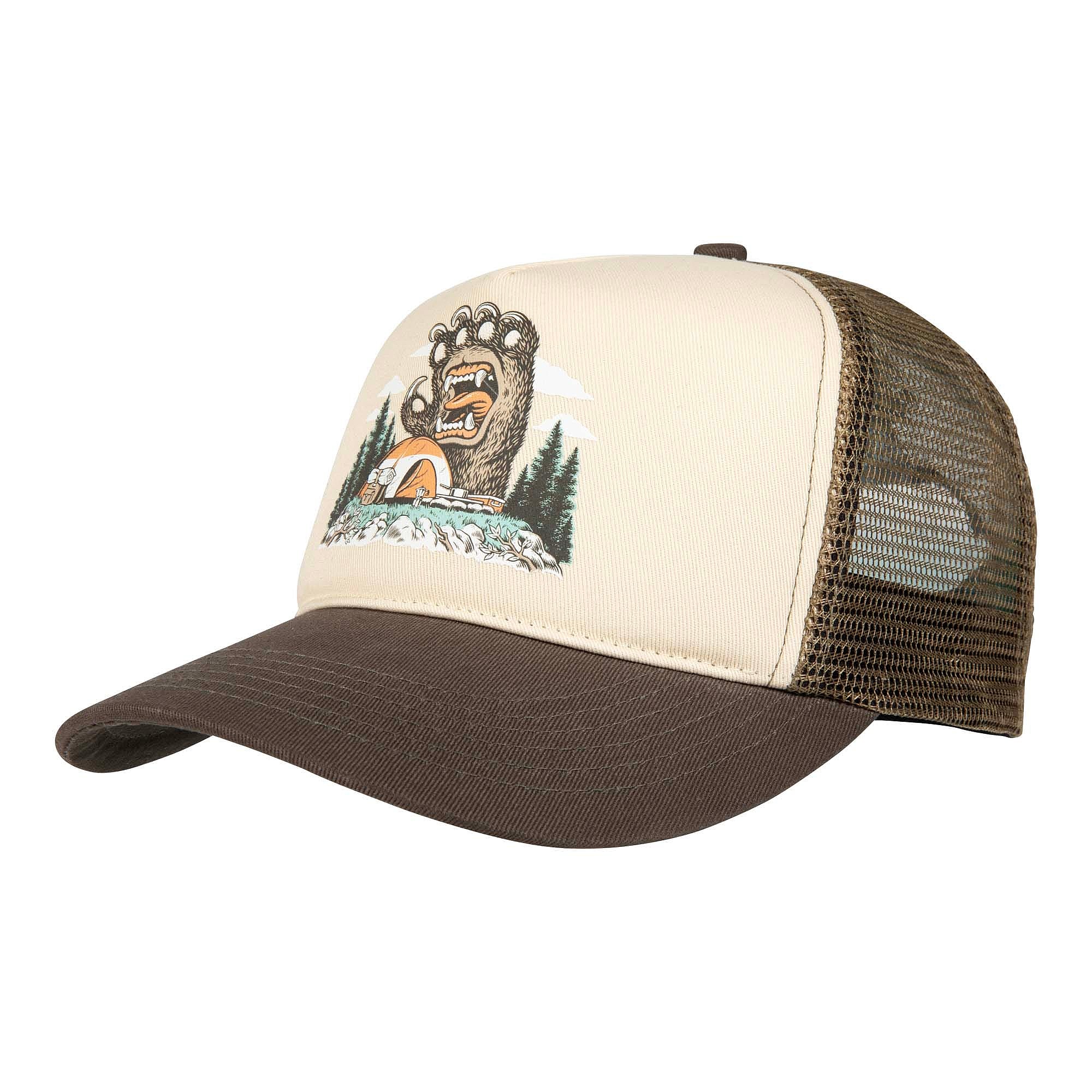 casquette Santa Cruz Screaming Grizzly Meshback Trucker - Brown/Tan
