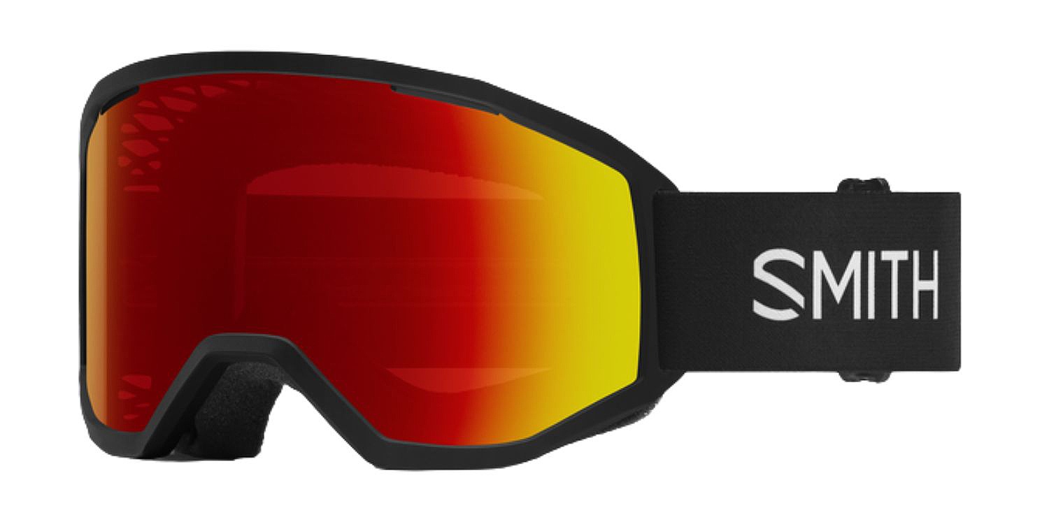 des lunettes Smith Loam MTB - Black/Red Mirror/Clear