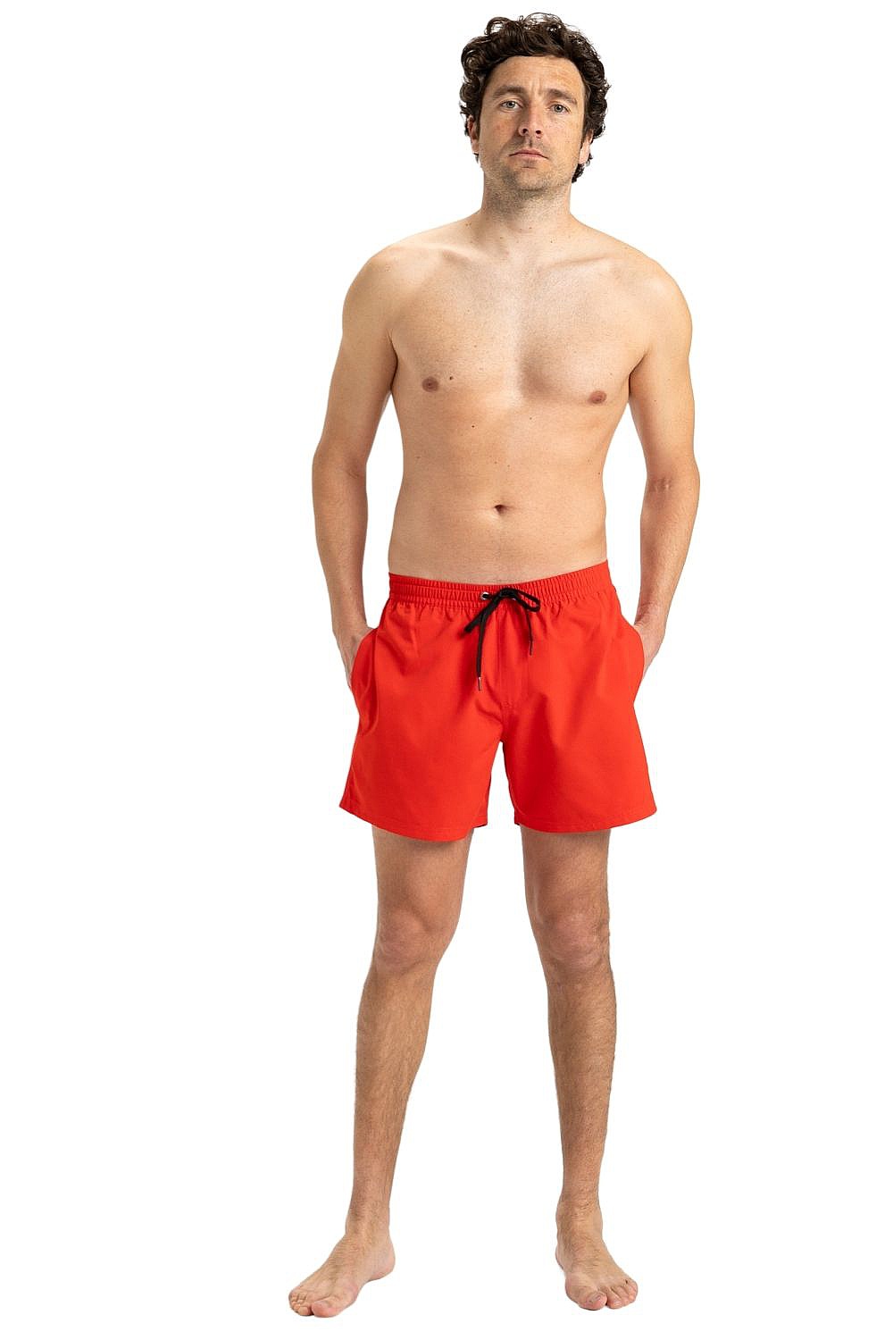 koupací šortky Quiksilver Everyday Solid Volley 15 - RQC0/High Risk Red