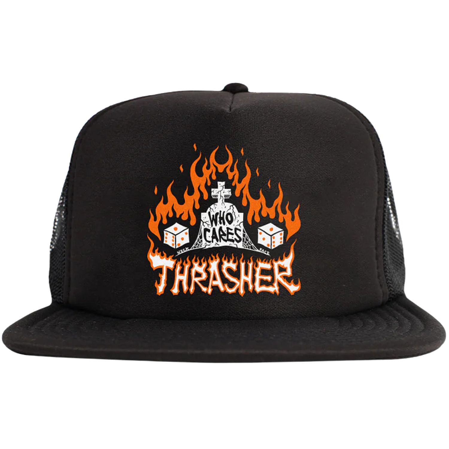 casquette Thrasher Who Cares by Neckface Trucker - Black - men´s
