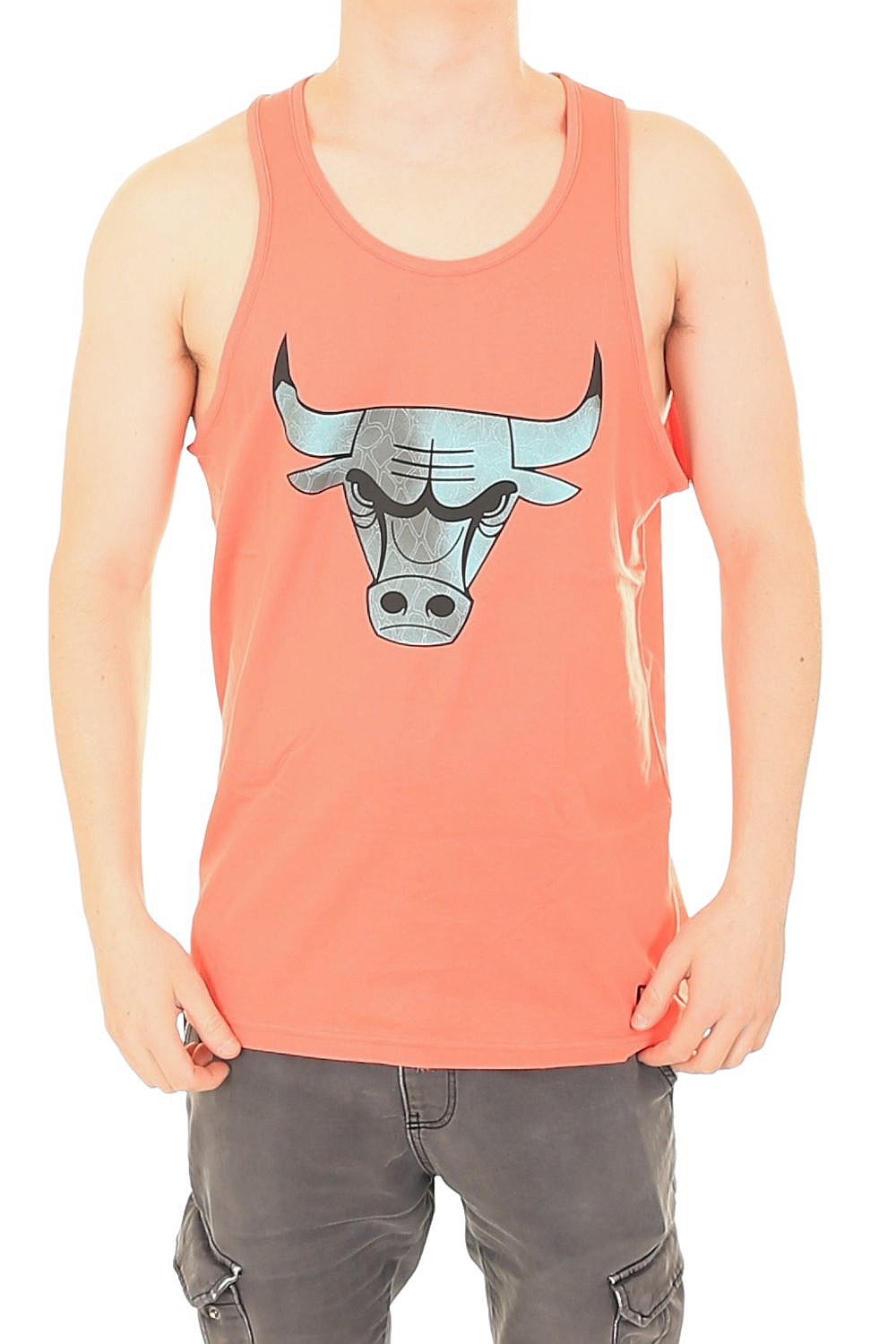 maillot de corps New Era All Over Print Infill Reg NBA Chicago Bulls - Sweet Coral - men´s