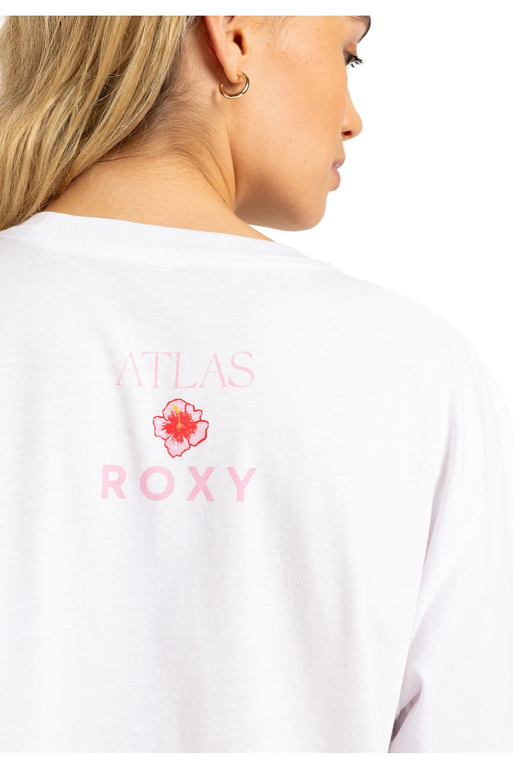 T-shirt Roxy Atlas Hangloose - WBB5/Bright White Hawaii - women´s