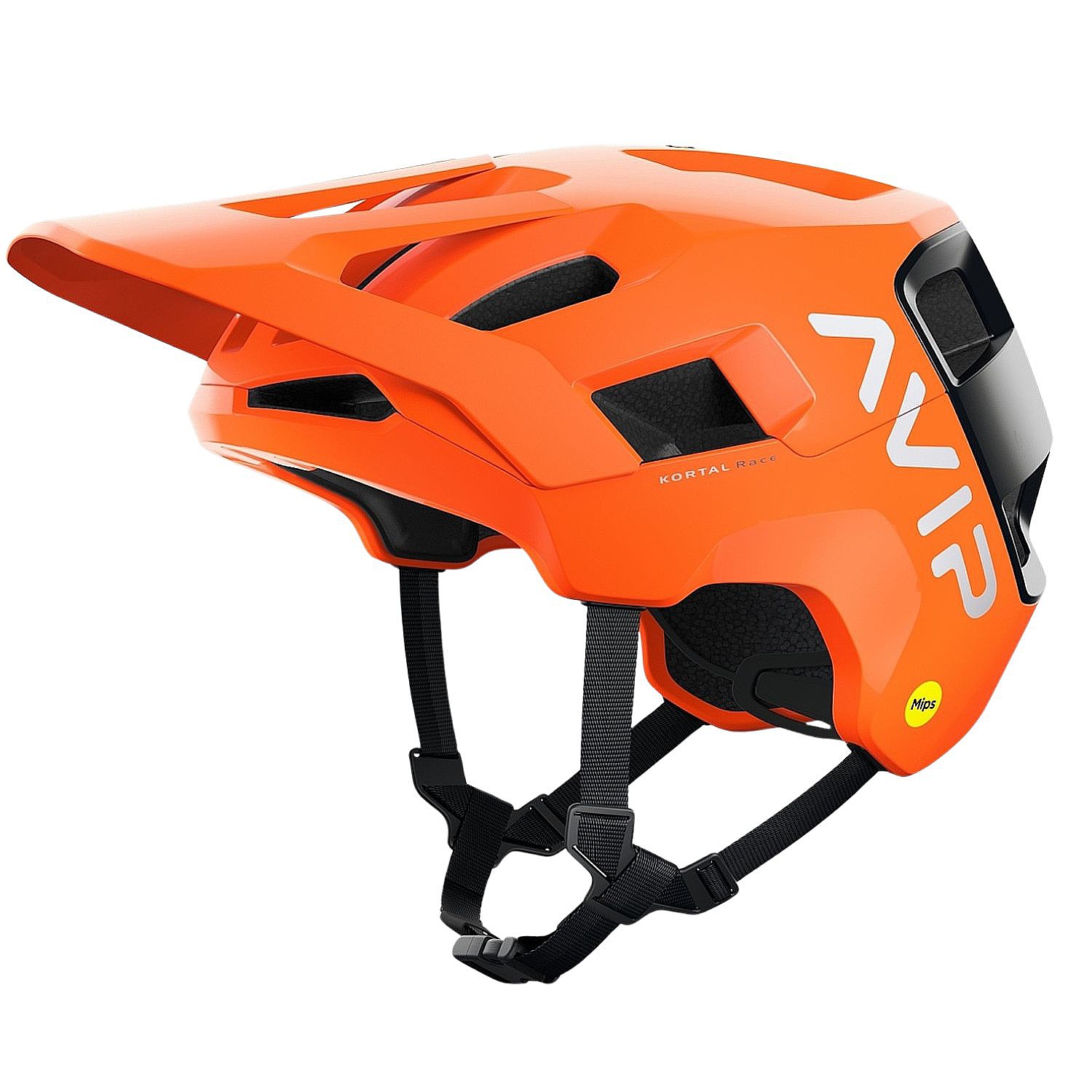 helma Poc Kortal Race Mips - Fluorescent Orange AVIP/Uranium Black Matt