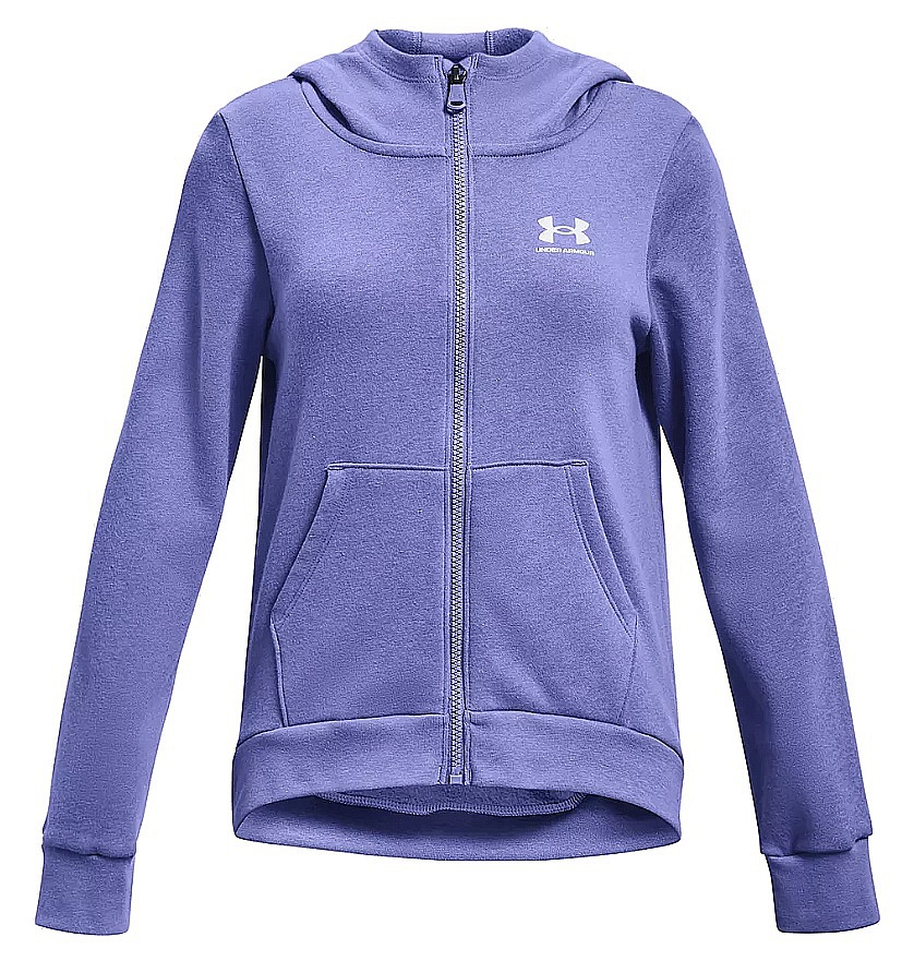 sweat-shirt Under Armour Rival Fleece LU Zip - Baja Blue/White - girl´s