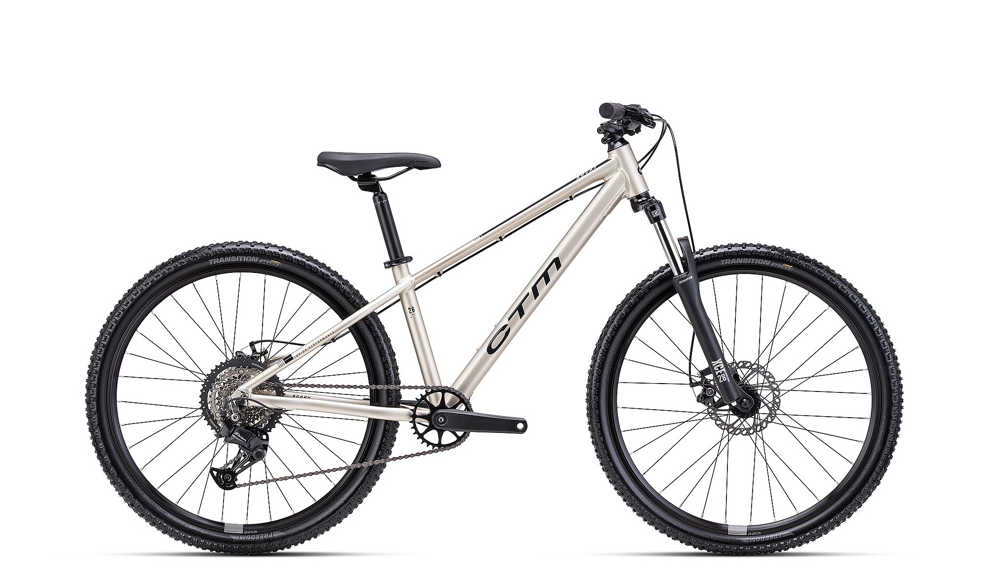 bicykel CTM Rocky Jump 26" - Matte Beige/Gloss Black - unisex junior