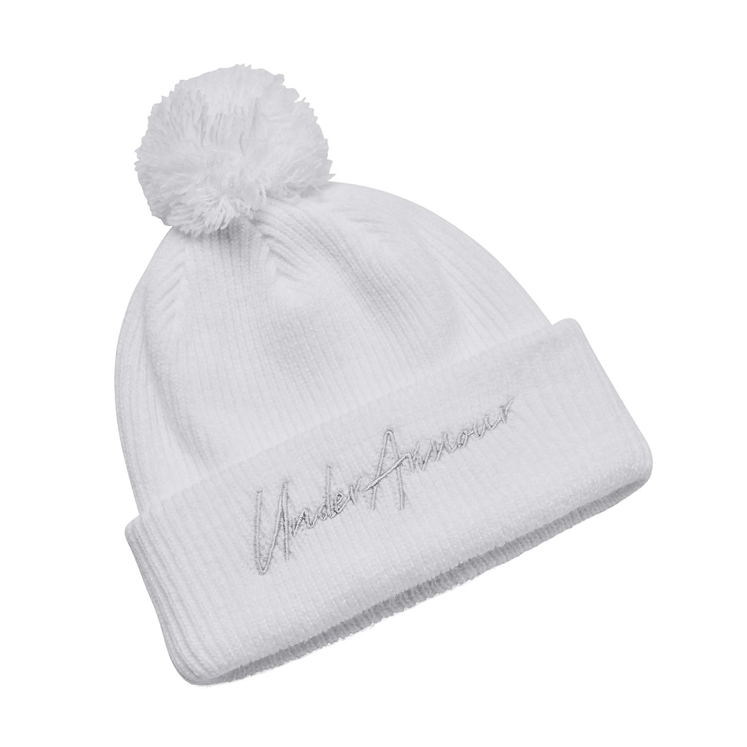 chapeau Under Armour Halftime Pom - White/Halo Gray - girl´s