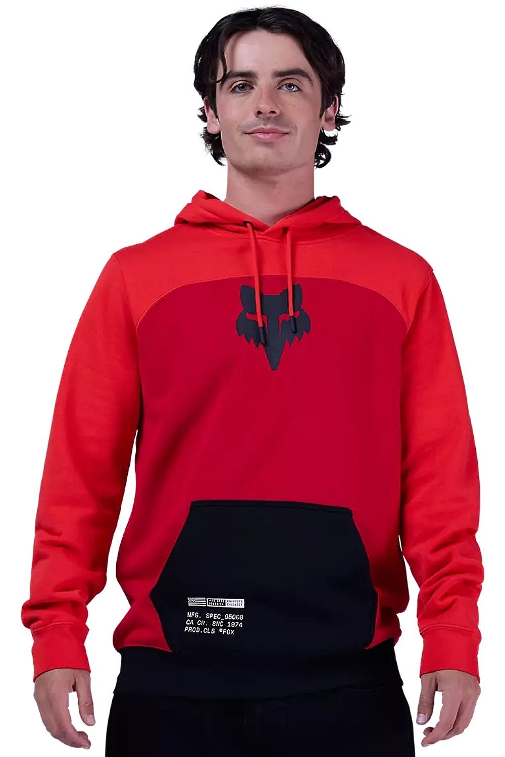 sweat-shirt Fox Fracture Paneled Pullover Hoodie - Red - men´s