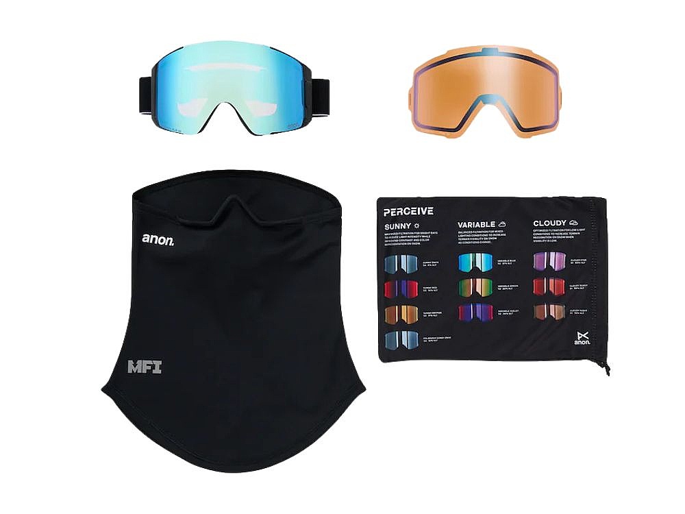 goggles Anon Sync MFI Face Mask - Black/Perceive Variable Blue