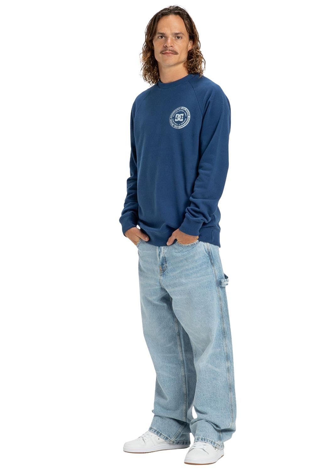 sweat-shirt DC Corpo Raglan Crew - BSW0/Estate Blue - men´s