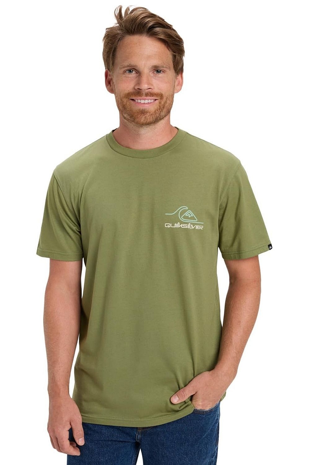 tričko Quiksilver Light Waves - GNG0/Loden Green