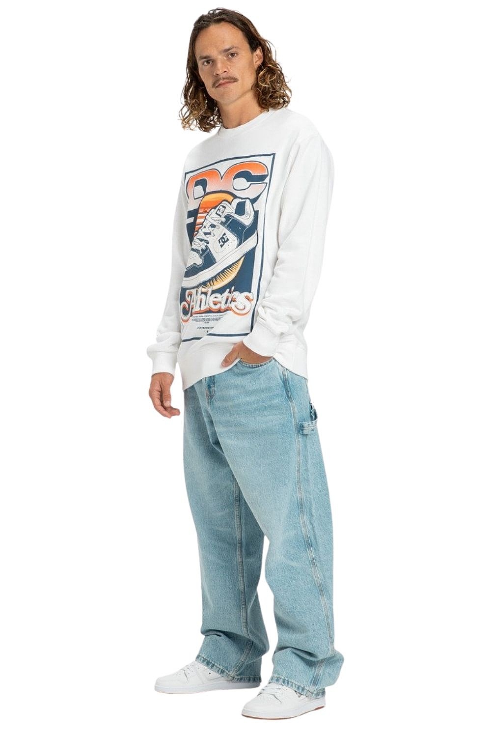 sweatshirt DC Manteca Tribute Crew - WBB0/White - men´s