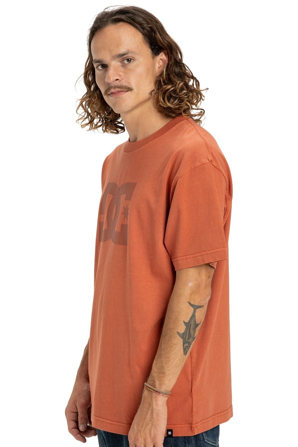 T-shirt DC Star Pigment Dye Hss - NQV0/Picante - men´s