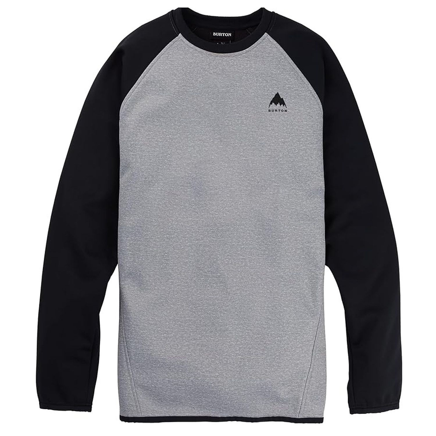 sweat-shirt Burton Crown Weatherproof Crew - Gray Heather/True Black - men´s