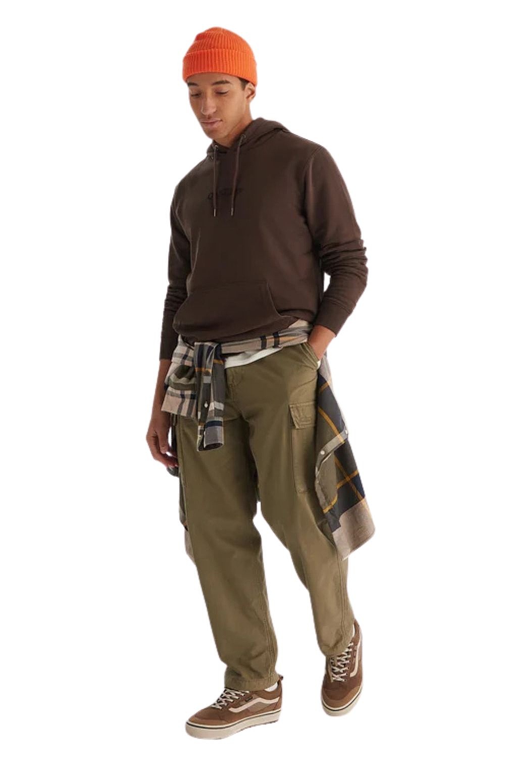 sweat-shirt Quiksilver Screen Fleece Fineline Hoodie - CSD0/Chocolate Brown - men´s