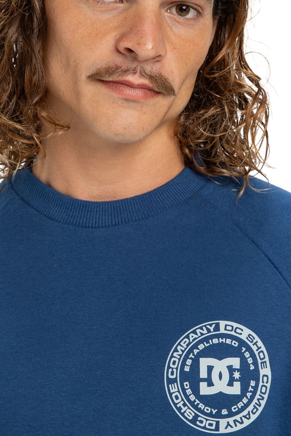 sweat-shirt DC Corpo Raglan Crew - BSW0/Estate Blue - men´s