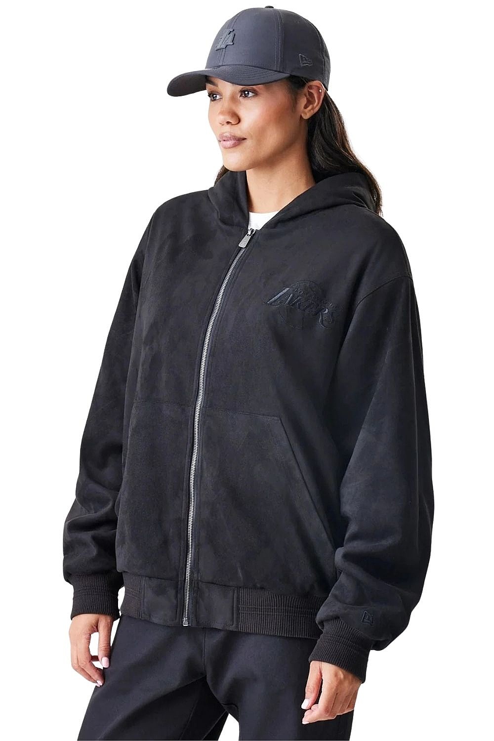 veste New Era Suede Hooded NBA Los Angeles Lakers - Black
