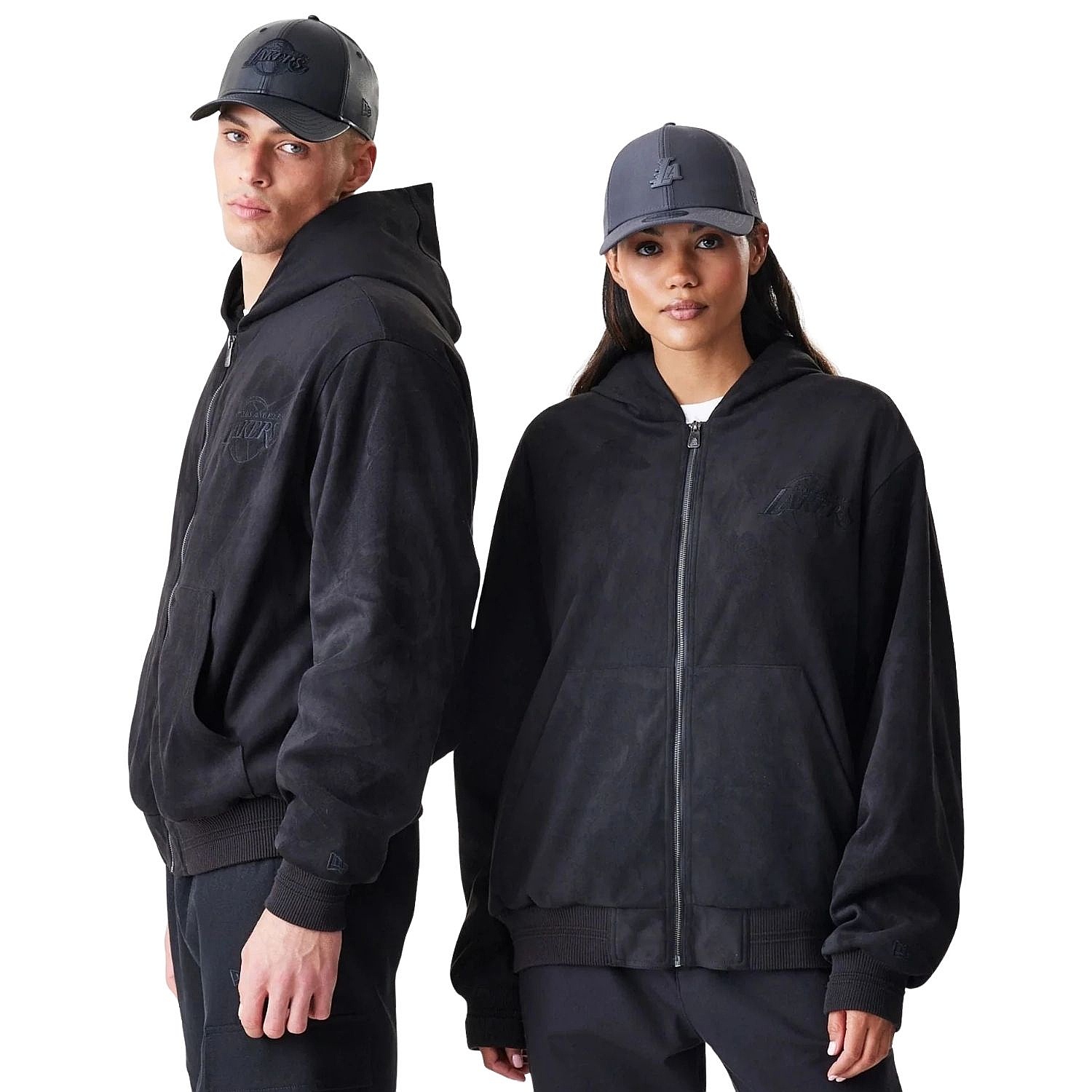 veste New Era Suede Hooded NBA Los Angeles Lakers - Black