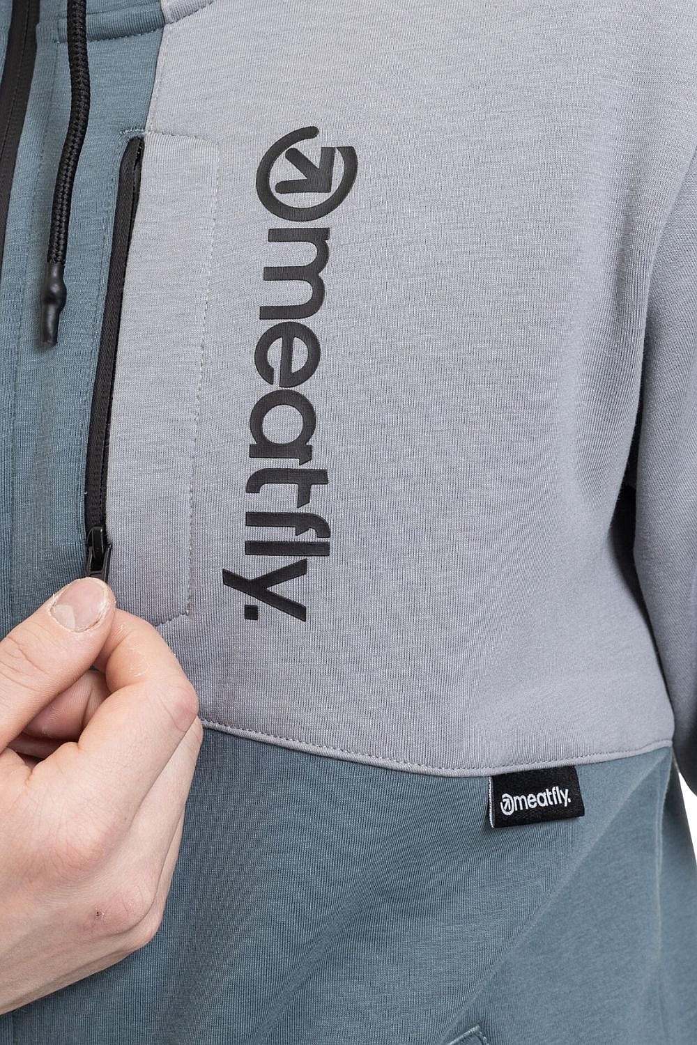 mikina Meatfly Lightyear Zip - Blue Sea/Silver