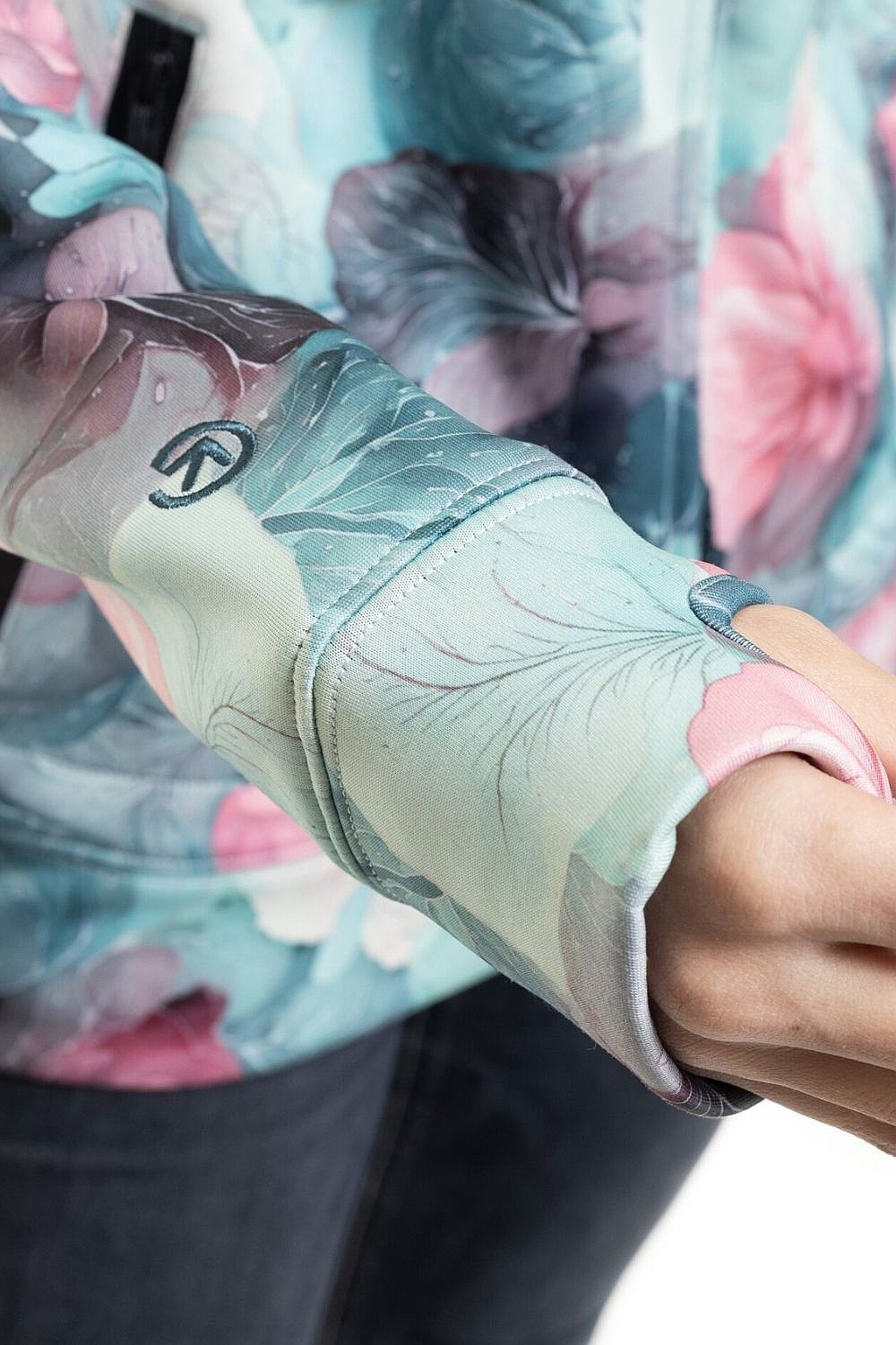 sweat-shirt Meatfly Omni Zip - Black/Flower - women´s