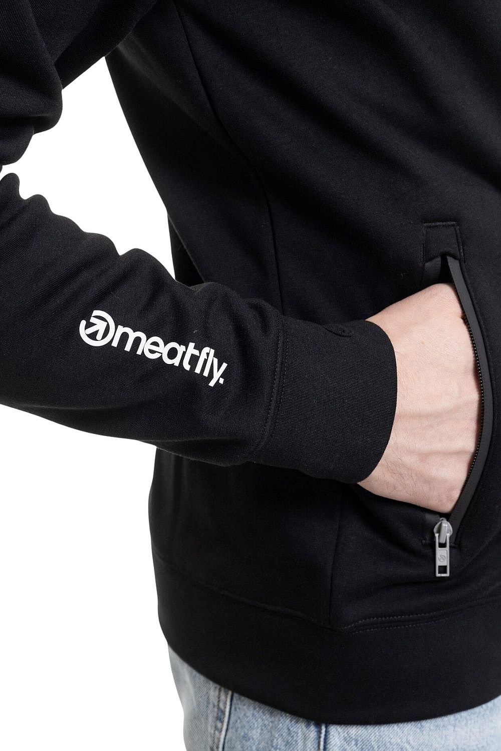 mikina Meatfly Lightyear Zip - Grey/Black