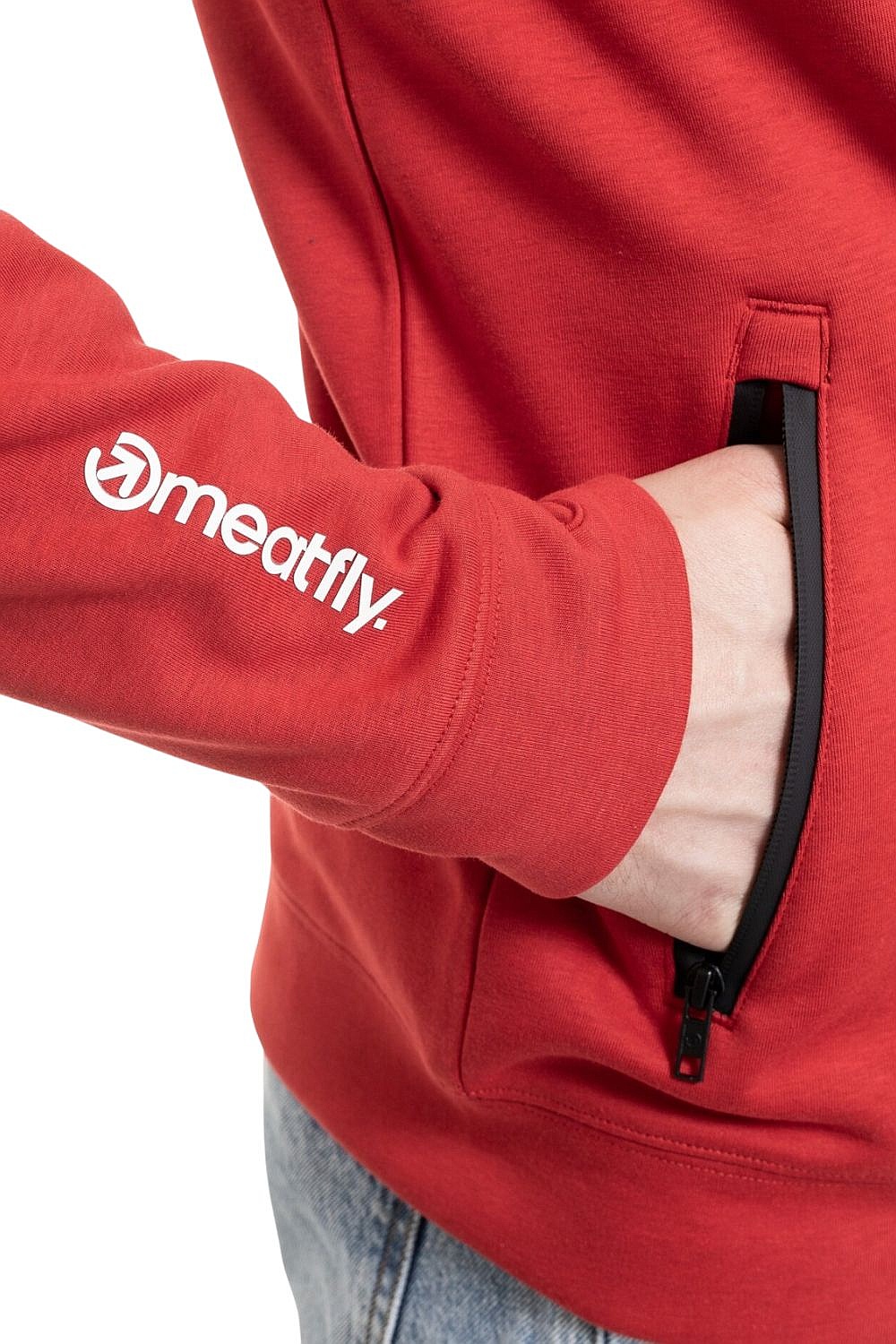 mikina Meatfly Lightyear Zip - Red Light