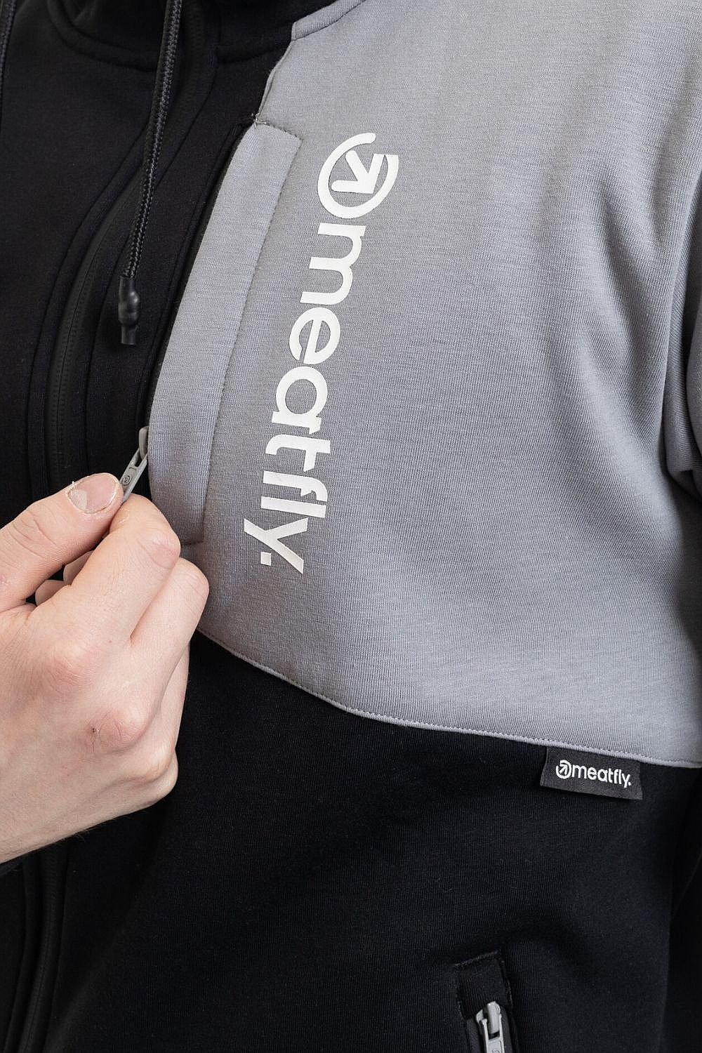 mikina Meatfly Lightyear Zip - Grey/Black