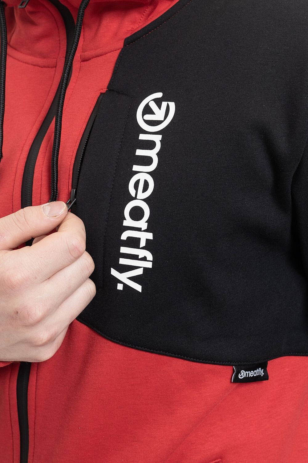 mikina Meatfly Lightyear Zip - Red Light