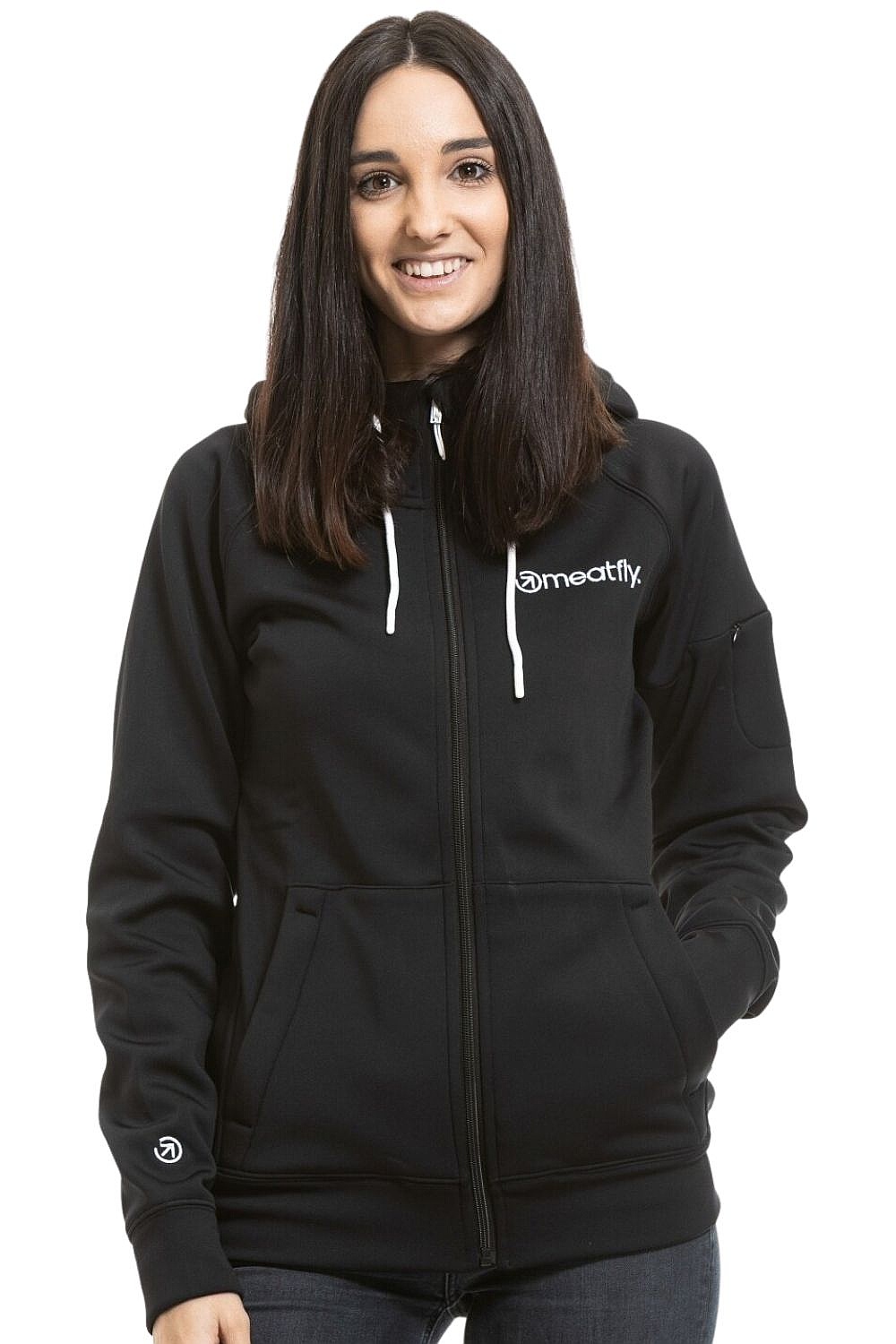 sweat-shirt Meatfly Alisha Zip - Black - women´s